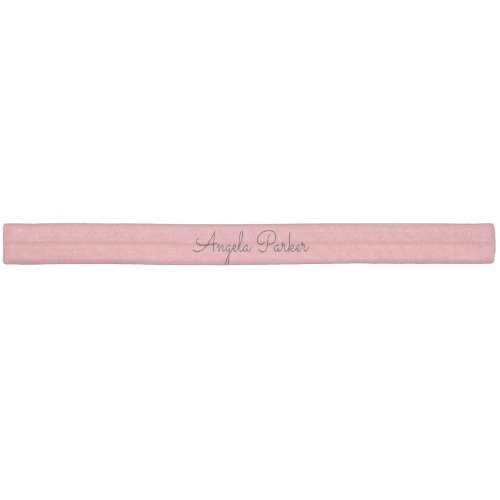 Handwriting Plain Simple Pink Professional Name Elastic Hair Tie