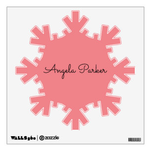 Handwriting Plain Simple Pink Professional Name Wall Decal