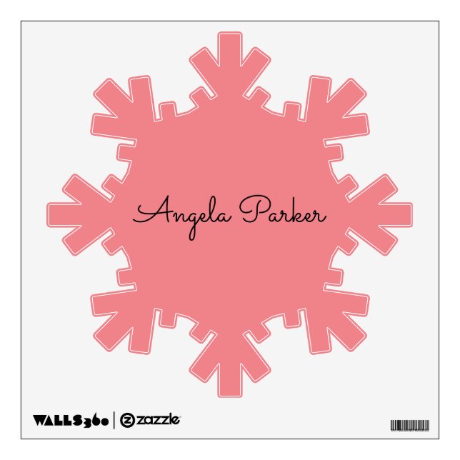 Handwriting Plain Simple Pink Professional Name Wall Decal (Front)