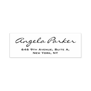 Handwriting Plain Simple White Professional Modern Self-inking Stamp