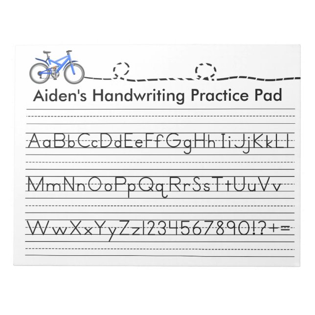 Handwriting Practice Notepad (Front)