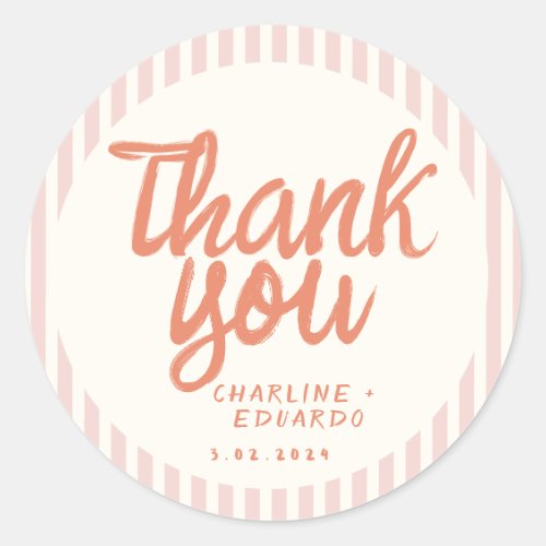 Handwriting RetroWedding Rectangular Sticker
