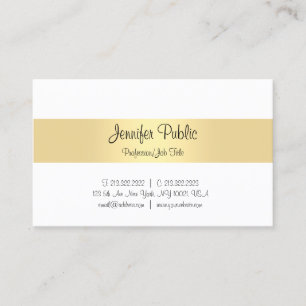 Handwriting Script Gold Elegant Simple Template Business Card