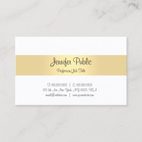 Handwriting Script Gold Elegant Simple Template Business Card