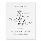 Handwriting Script Heart Wedding Rehearsal Welcome