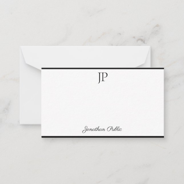 Handwriting Script Monogram Template Simple (Front)