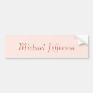 Handwriting Script Name Elegant Plain Simple Bumper Sticker
