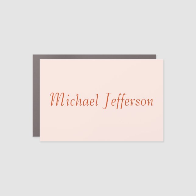 Handwriting Script Name Elegant Plain Simple Car Magnet (Front)