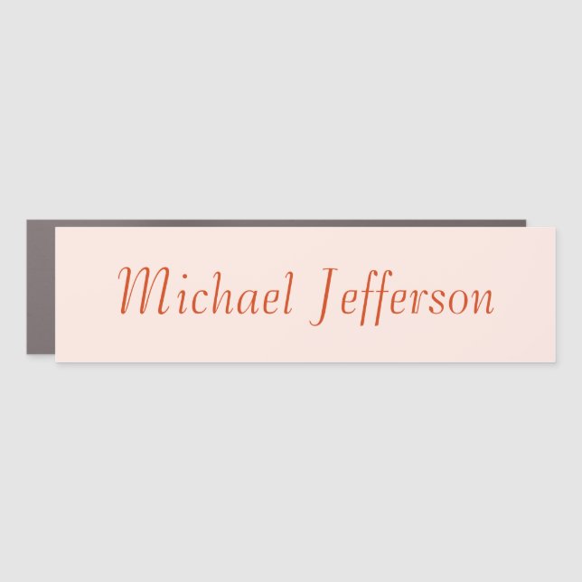 Handwriting Script Name Elegant Plain Simple Car Magnet (Front)
