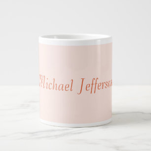 Handwriting Script Name Elegant Plain Simple Giant Coffee Mug