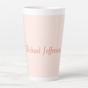 Handwriting Script Name Elegant Plain Simple Latte Mug