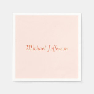 Handwriting Script Name Elegant Plain Simple Napkins