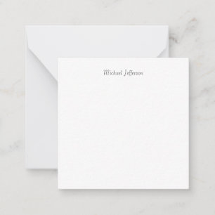 Handwriting Script Name Elegant Plain Simple Note Card