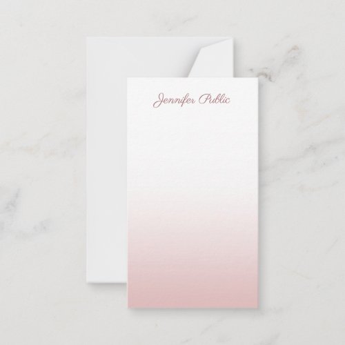 Handwriting Script Name Rose Gold Elegant Template