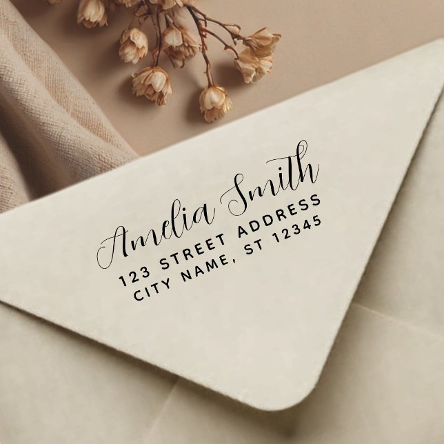 Handwriting Style Personalized Name & Address      Self-inking Stamp (Creator Uploaded)