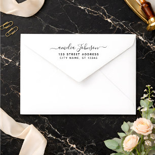 Handwriting Style Personalized Name & Address      Self-inking Stamp