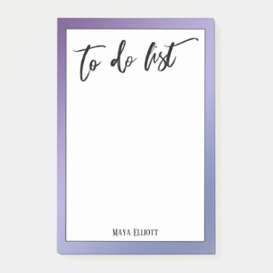 Handwriting To Do List Light Purple & Blue Ombre Post-it Notes