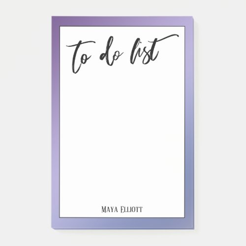 Handwriting To Do List Light Purple  Blue Ombre Post_it Notes