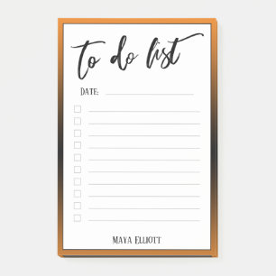 Handwriting To Do List Lined Orange Ombre Border Post-it Notes