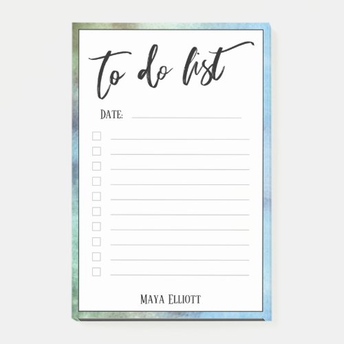 Handwriting To Do List Multicolored Border Lined Post_it Notes