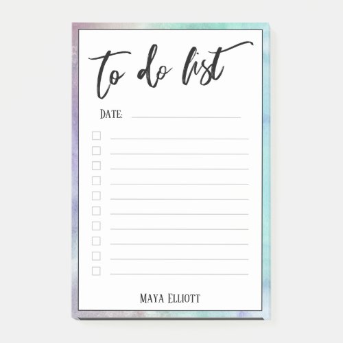Handwriting To Do List Multicolored Border Lined Post_it Notes