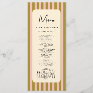 Handwriting Typography Retro Wedding Menu