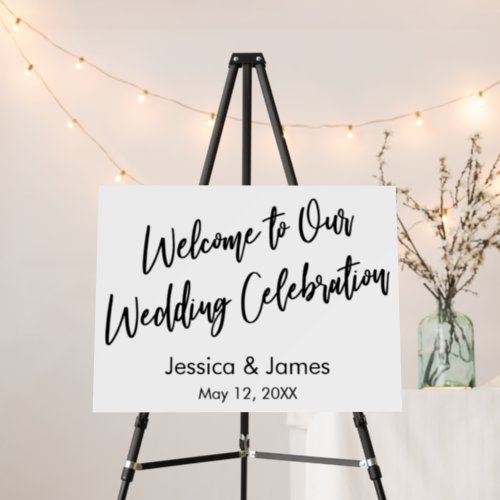 Handwriting Welcome to Our Wedding Celebration Foam Board