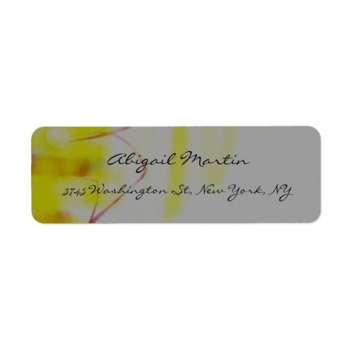 Handwriting Yellow Gray Abstract Professional Label