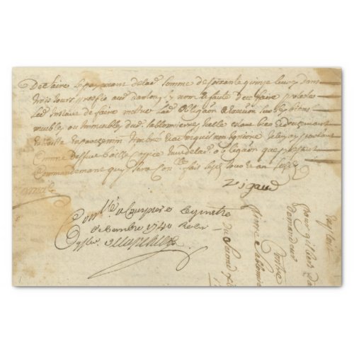 Handwritten Antiqued Letter Tissue Paper