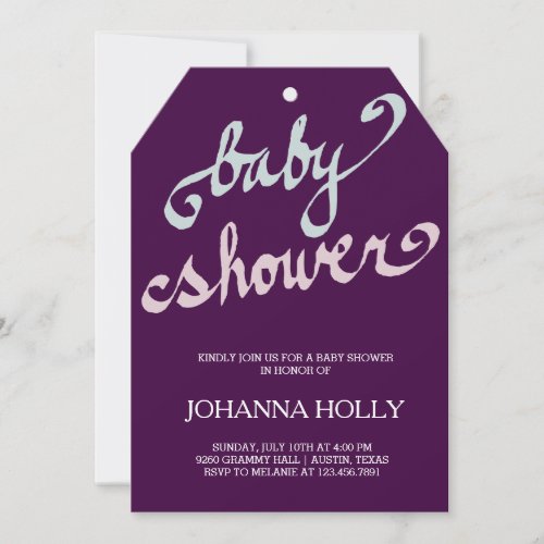 handwritten baby shower invitation