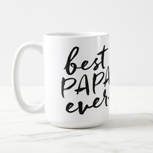 Handwritten Best Papa Ever Coffee Mug