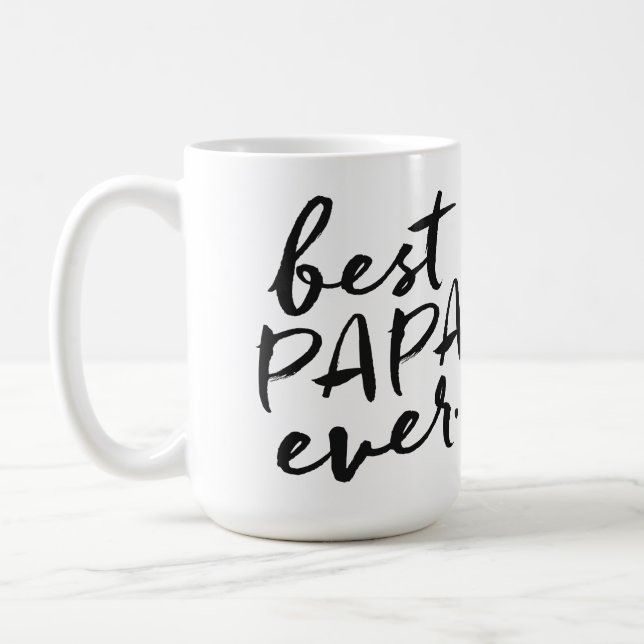 Handwritten Best Papa Ever Coffee Mug (Left)