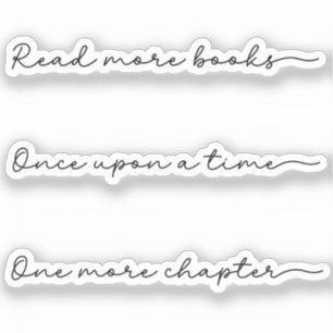 Handwritten Book Lover Set Sticker
