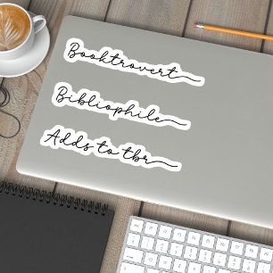 Handwritten Book Lover Set Sticker
