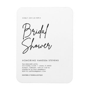 Handwritten Bridal Shower Magnet