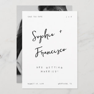 Handwritten Bride and Groom Names French Wedding Save The Date