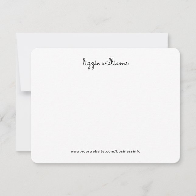 Handwritten Calligraphy Note Card (Front)