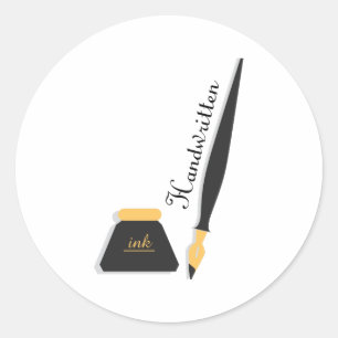 Handwritten Classic Round Sticker