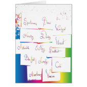 Handwritten Colorful Positive Inspirational words (Front)