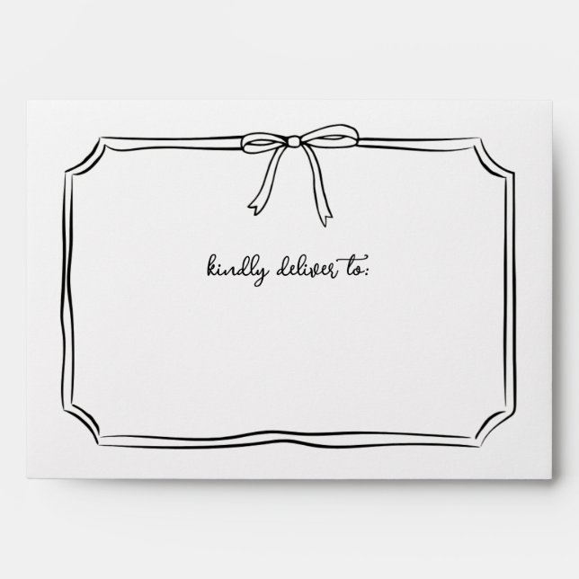 Handwritten Coquette Bow Bridesmaid Proposal Card Envelope (Front)
