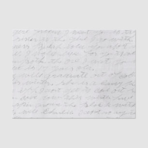 Handwritten Cursive Letter Tissue Paper