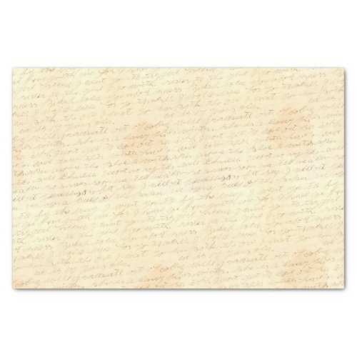 Handwritten Cursive Letter Tissue Paper