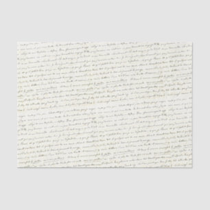 Handwritten Cursive Letter Tissue Paper