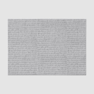 Handwritten Cursive Script Tissue Paper