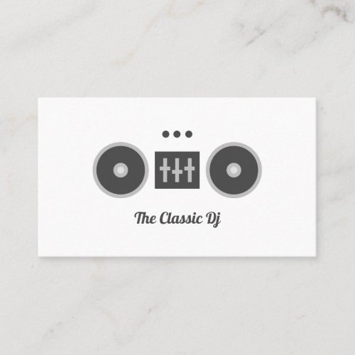 Handwritten DJ with Social Media Icons Business Card