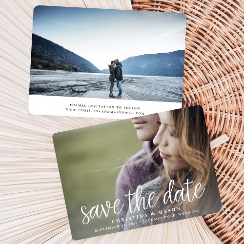 Handwritten  Double_Sided Photo Save the Date