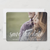 Handwritten | Double-Sided Photo Save the Date (Front)