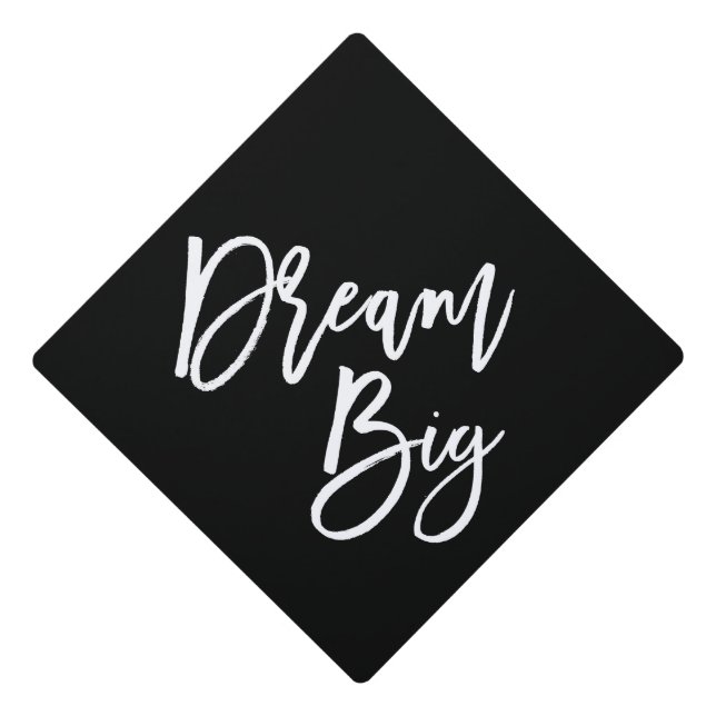Handwritten Dream Big Graduation Cap Topper (Front)