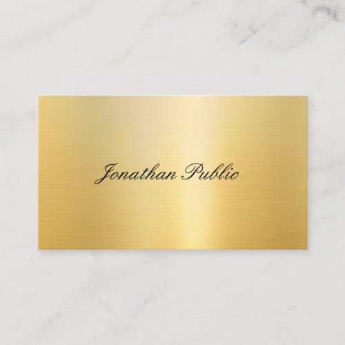 Handwritten Elegant Gold Template Professional Business Card