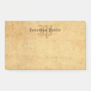 Handwritten Elegant Vintage Monogram Template Post-it Notes